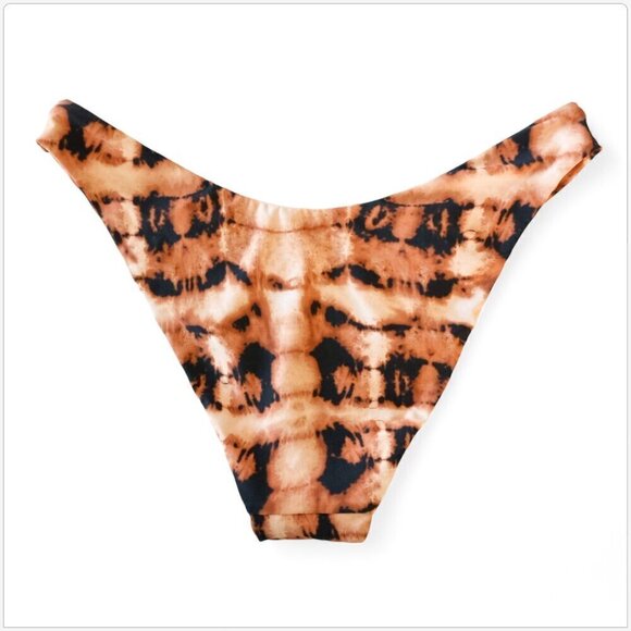 Seafolly Australia Copper Tan High Tide High Cut Pant Swimsuit Bottoms NWT US 8 - Picture 4 of 6